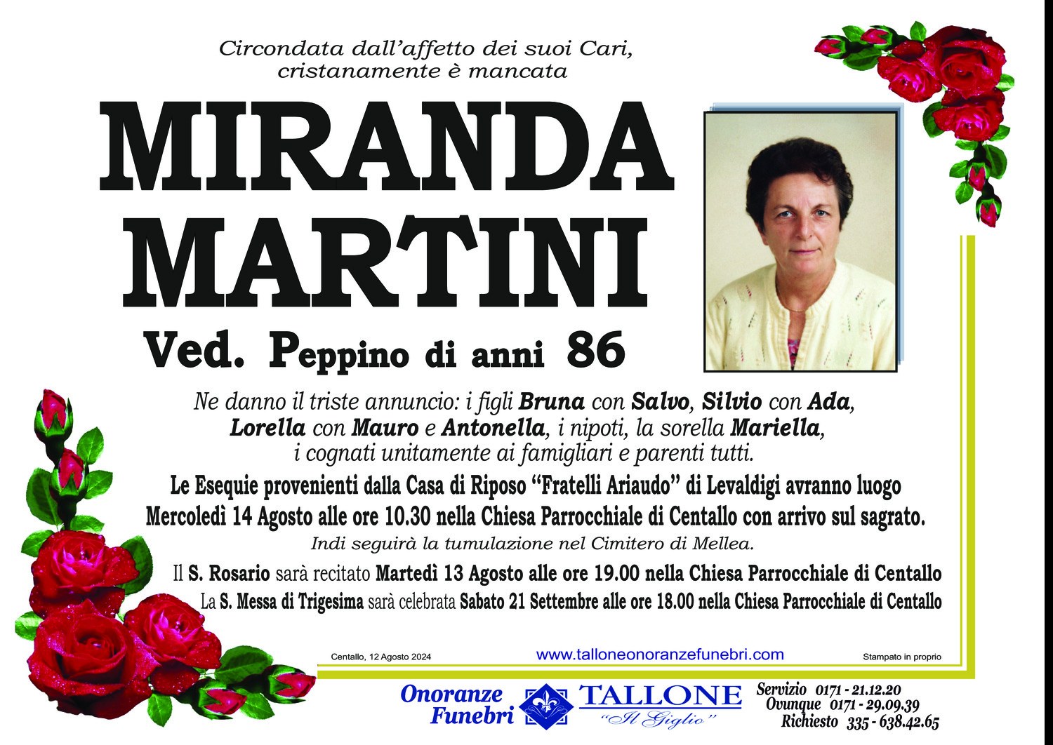 Miranda Martini<small class='fs-20'><br/>Ved. Peppino</small>